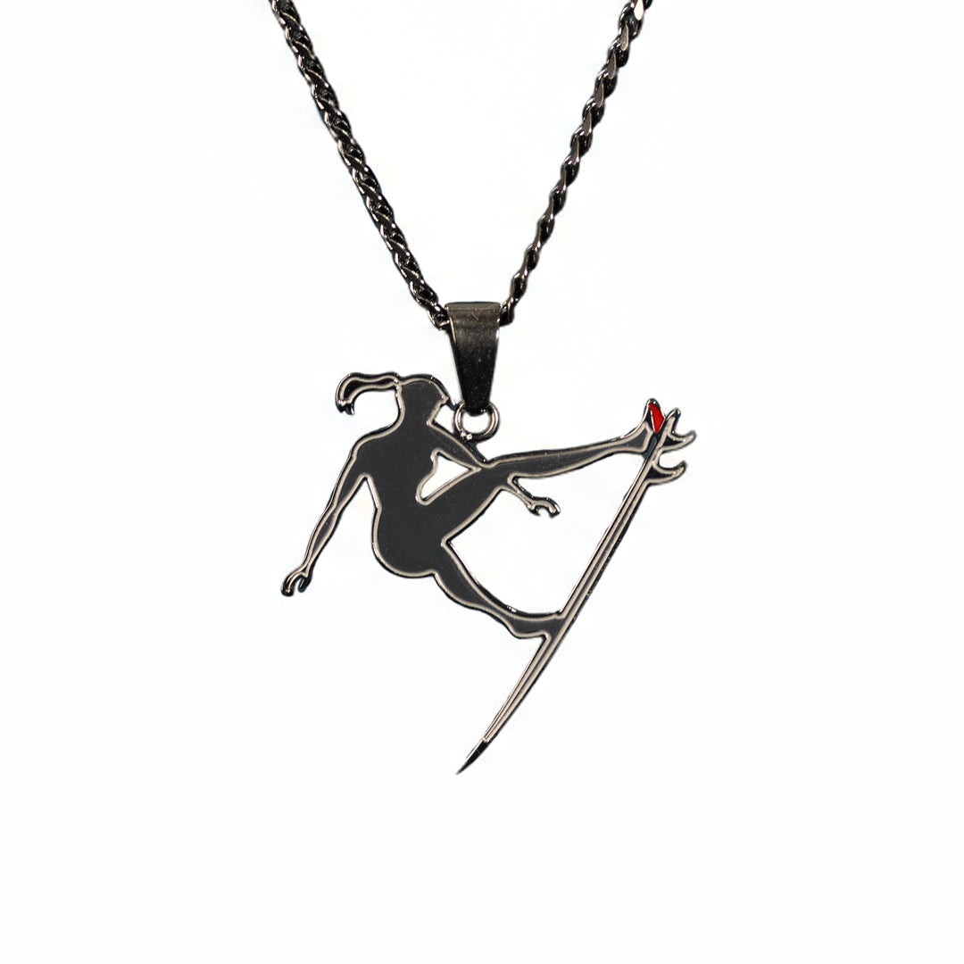 Women's Surf Pendant with 18" to 20" Adjustable Cuban Link Chain