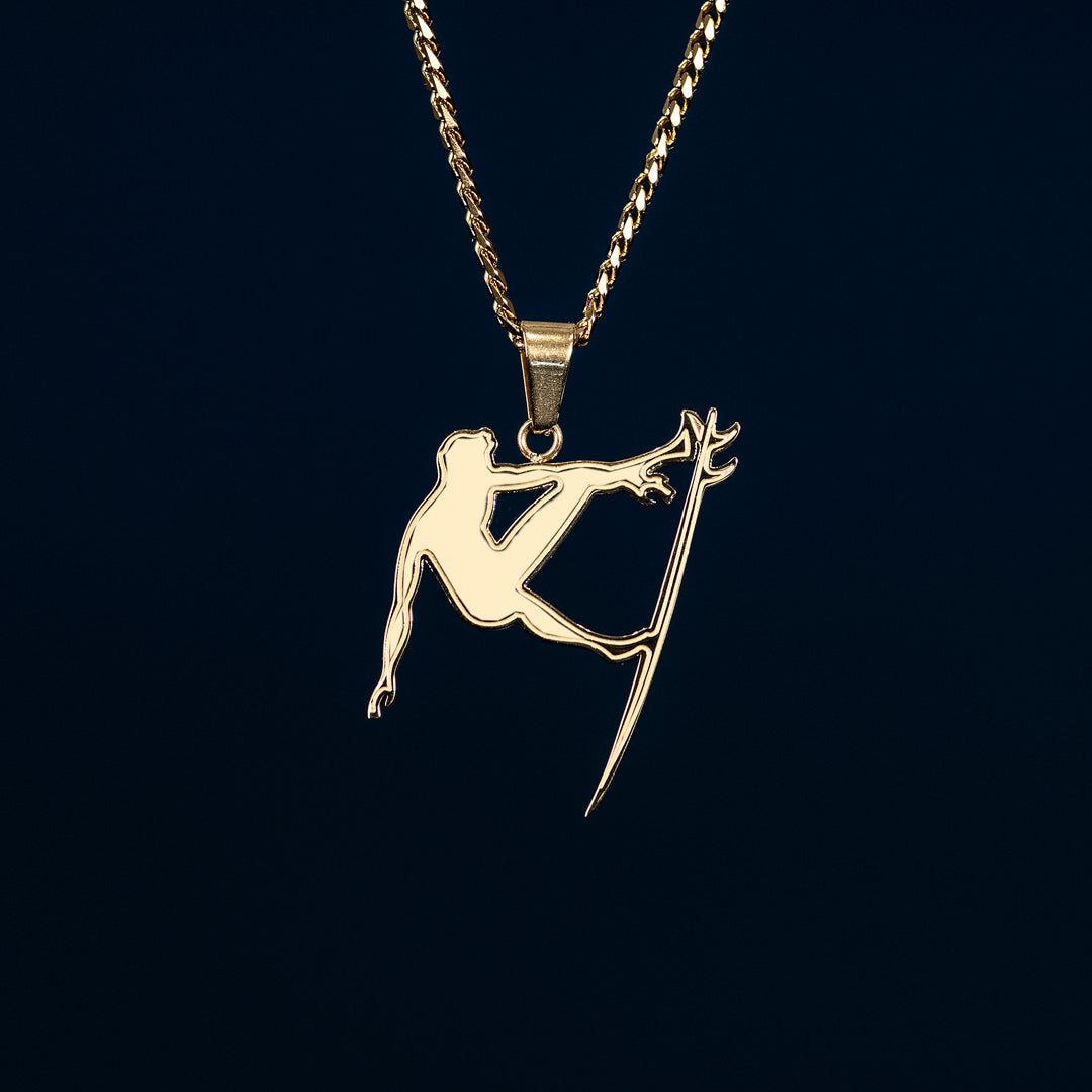 Men's Surf Pendant with 24" Cuban Link Chain