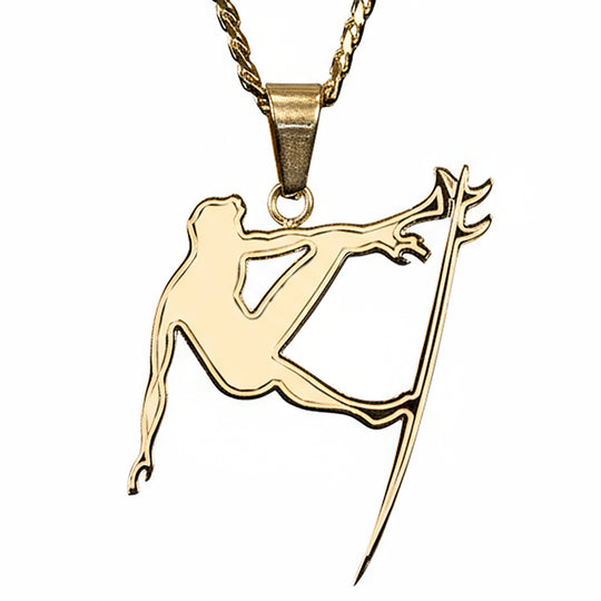 Men's Surf Pendant with 24" Cuban Link Chain