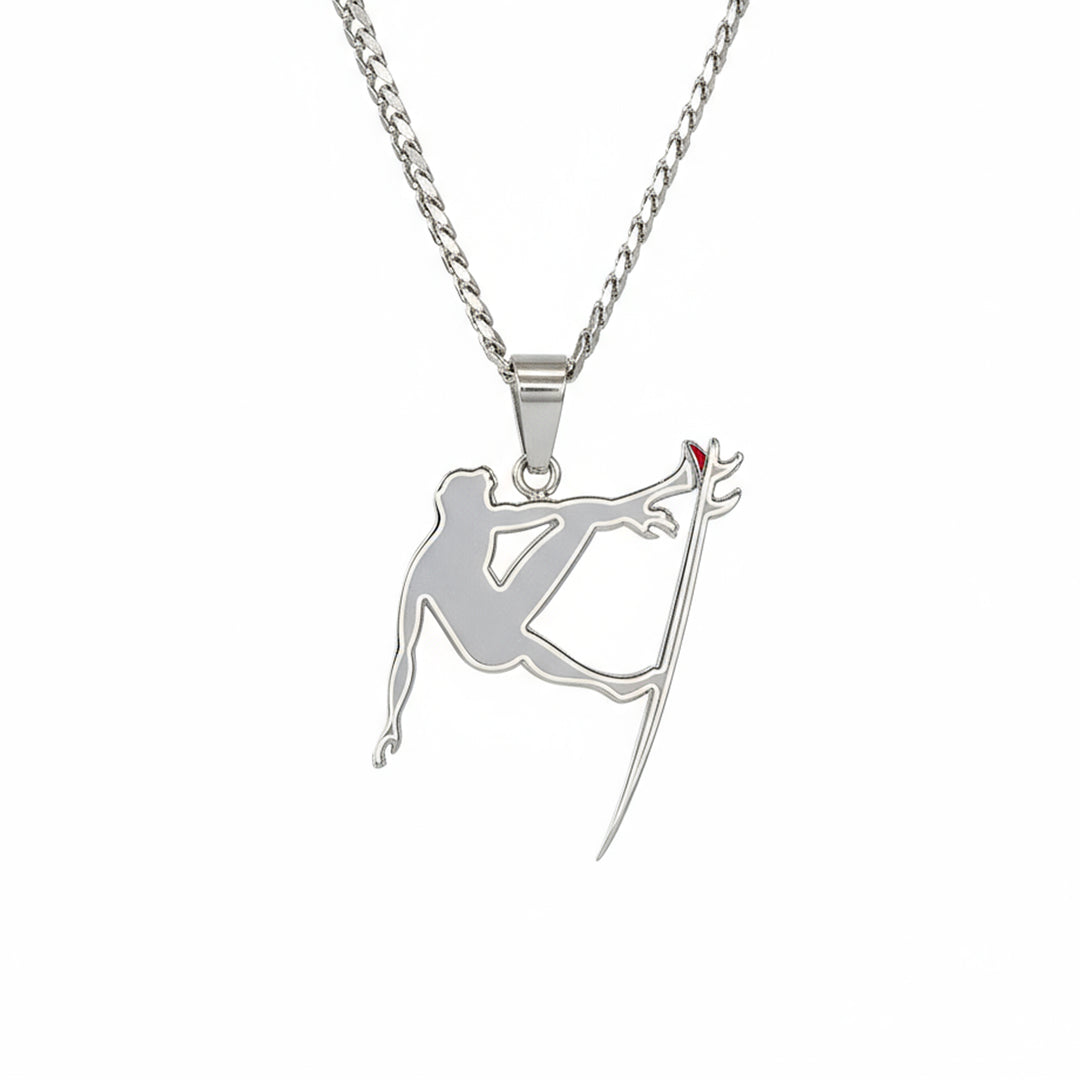 Men's Surf Pendant with 24" Cuban Link Chain