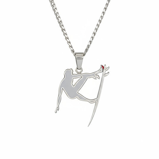 Men's Surf Pendant with 24" Cuban Link Chain