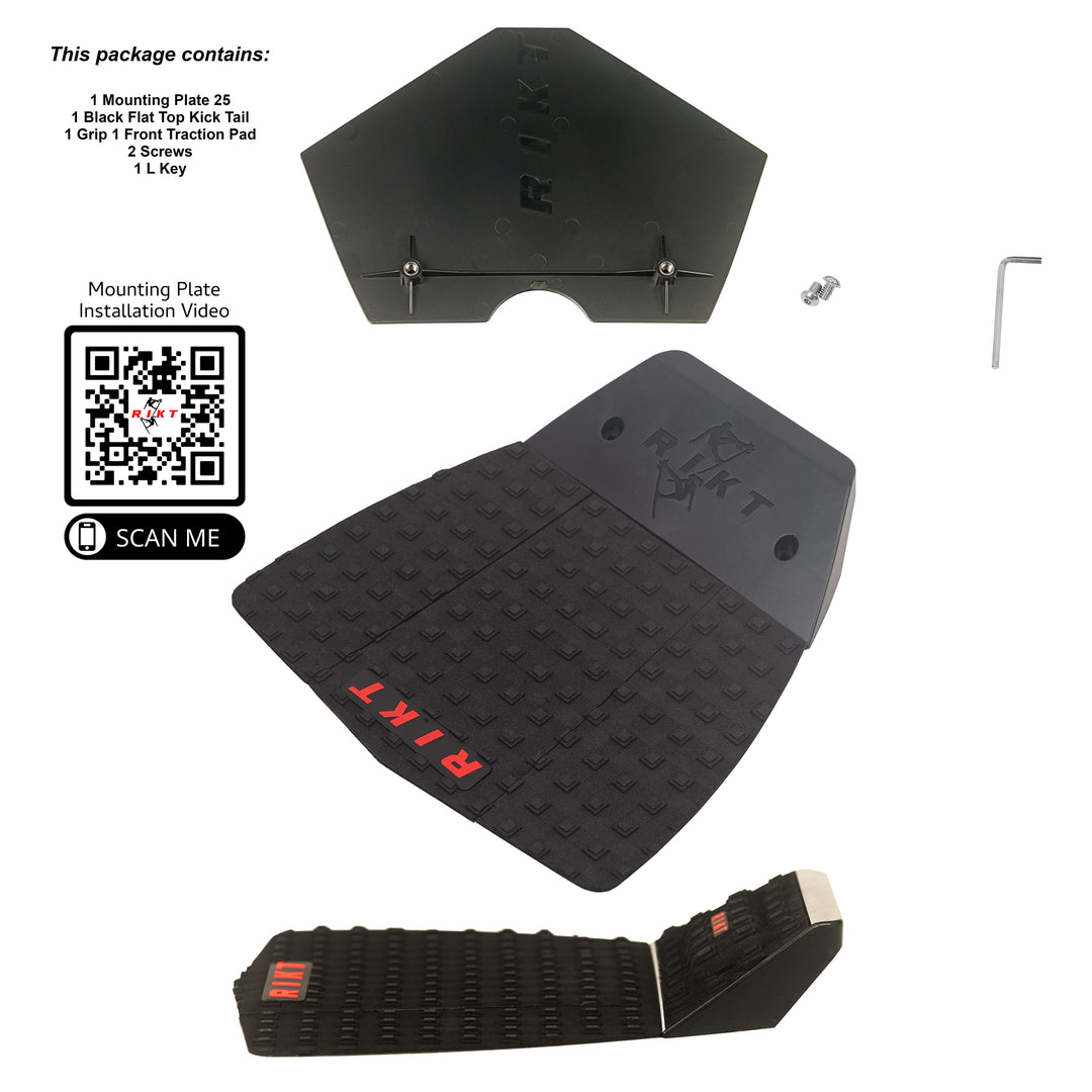 Kick Tail, Mounting Plate and 3 Piece Grip 1 Traction Pad Packages